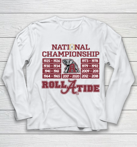National Championship Alabama Crimson Tide 2020 Youth Long Sleeve
