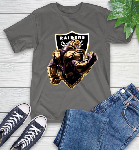 NFL Thanos Avengers Endgame Football Sports Oakland Raiders T-Shirt 9