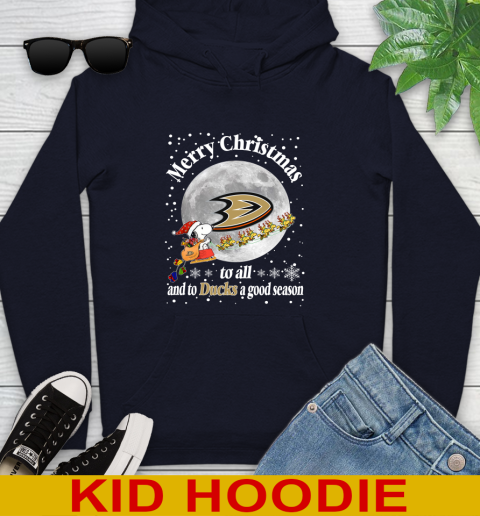 Anaheim Ducks Merry Christmas To All And To Ducks A Good Season NHL Hockey Sports Youth Hoodie 3