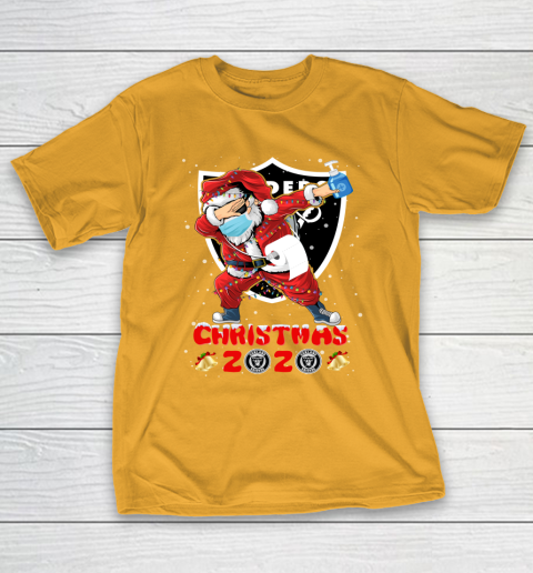 Oakland Raiders Funny Santa Claus Dabbing Christmas 2020 NFL T-Shirt 2