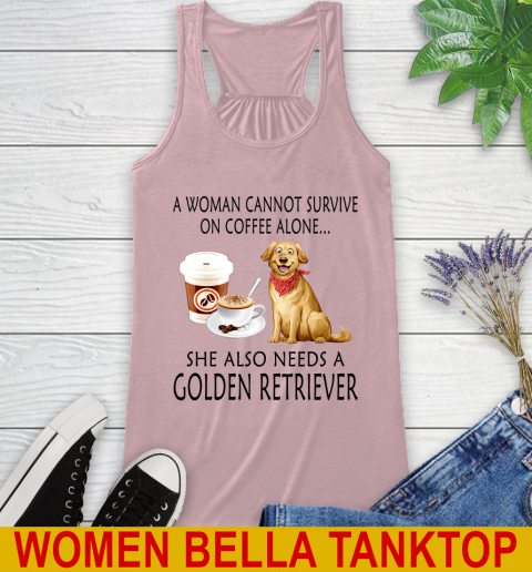 Women cannot survive on coffee alone she also need a GOLDEN tshirt 42