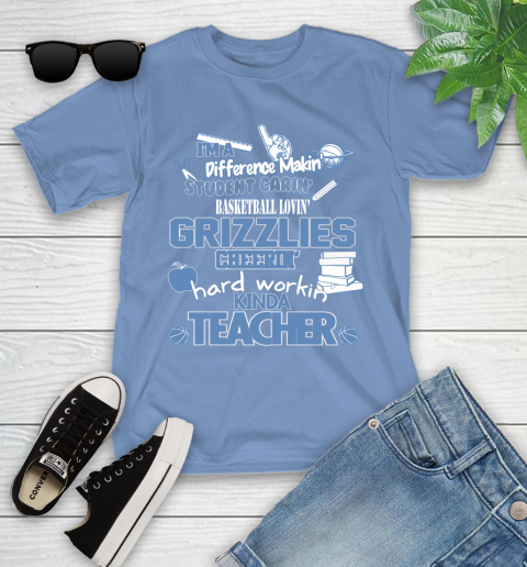 Memphis Grizzlies NBA I'm A Difference Making Student Caring Basketball Loving Kinda Teacher Youth T-Shirt 15