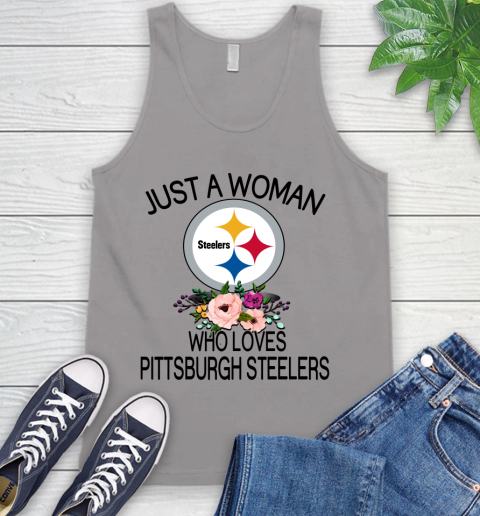 NFL Just A Woman Who Loves Pittsburgh Steelers Football Sports Tank Top 2