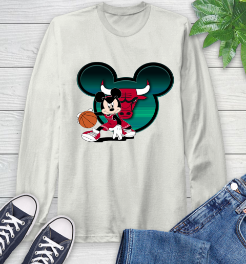 NBA Chicago Bulls Mickey Mouse Disney Basketball Long Sleeve T-Shirt 12