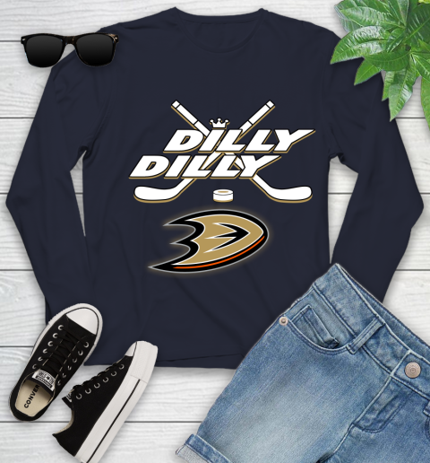 NHL Anaheim Ducks Dilly Dilly Hockey Sports Youth Long Sleeve 3