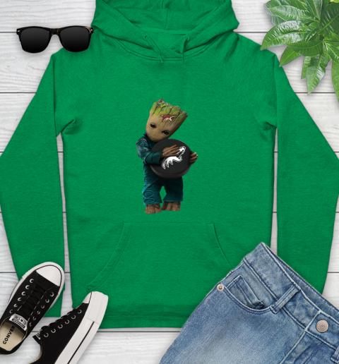 NHL Groot Guardians Of The Galaxy Hockey Sports Arizona Coyotes Youth Hoodie 7