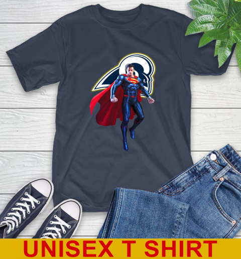NFL Superman DC Sports Football Los Angeles Rams T-Shirt 4