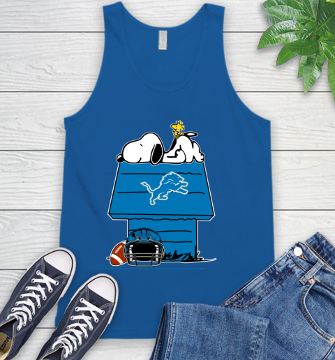 Detroit Lions NFL Football Snoopy Woodstock The Peanuts Movie Tank Top 5