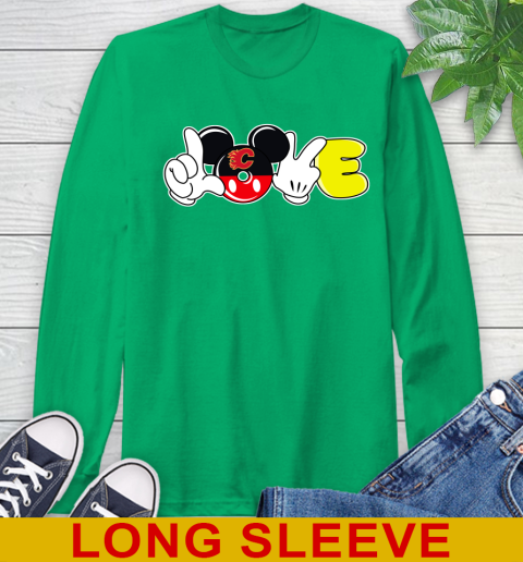 Calgary Flames NHL Hockey Love Mickey Disney Sports Long Sleeve T-Shirt 7