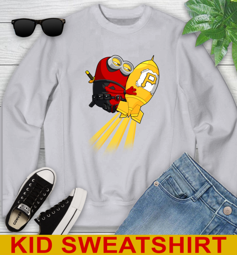 MLB Baseball Pittsburgh Pirates Deadpool Minion Marvel Shirt Youth Sweatshirt 3