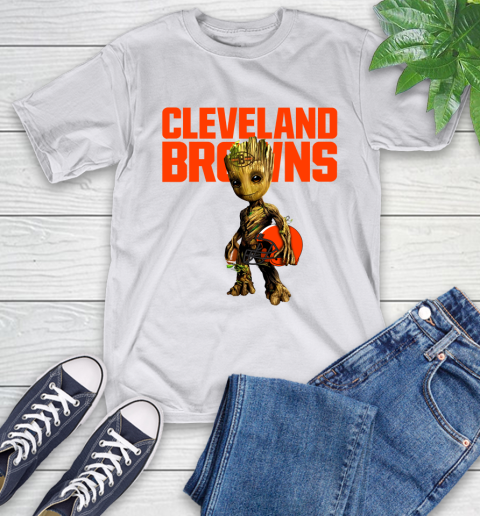 Cleveland Browns NFL Football Groot Marvel Guardians Of The Galaxy T-Shirt 12