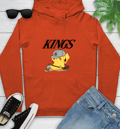 NHL Pikachu Hockey Sports Los Angeles Kings Youth Hoodie 5