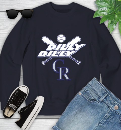 MLB Colorado Rockies Dilly Dilly Baseball Sports Youth Sweatshirt 3
