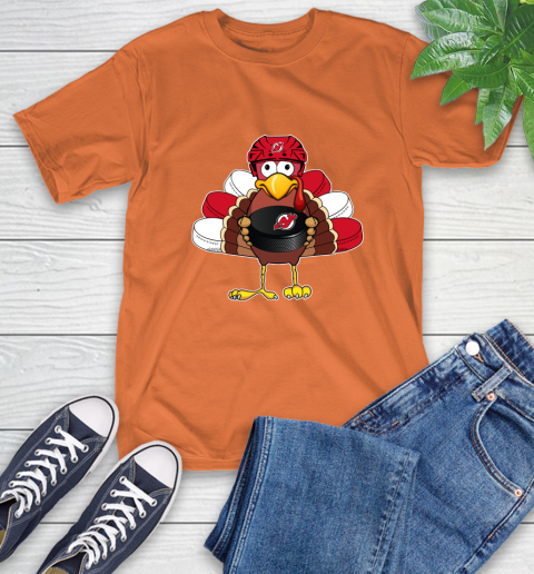 New Jersey Devils Turkey Thanksgiving Day T-Shirt 5
