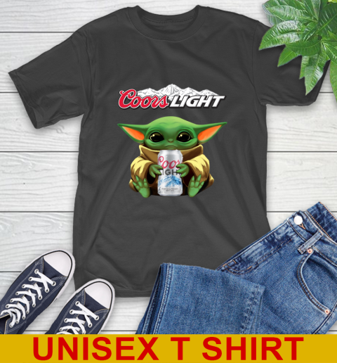 Star Wars Baby Yoda Hugs Coors Beer Shirt 2
