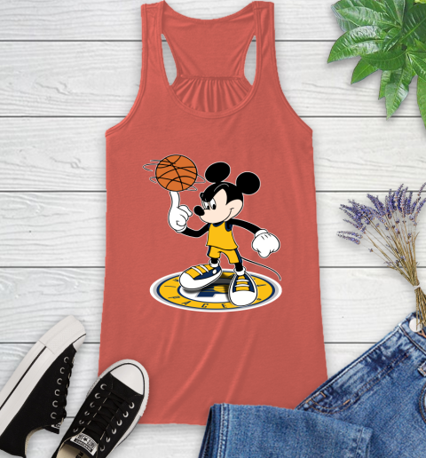 NBA Basketball Indiana Pacers Cheerful Mickey Disney Shirt Racerback Tank 4