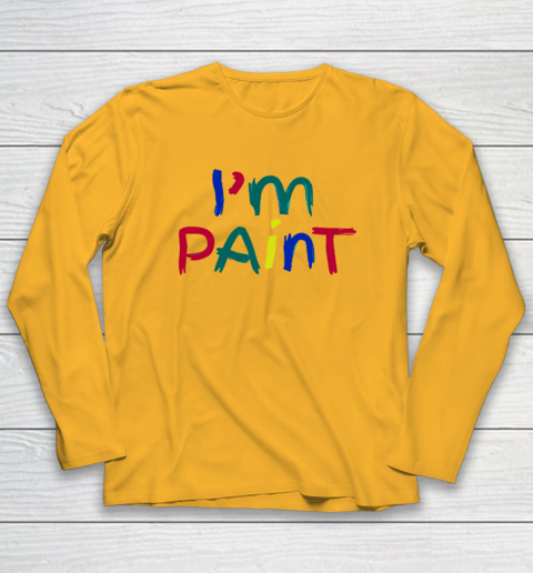 I Heart Love To Finger Paint Couple Valentine I'm Paint Long Sleeve T-Shirt 2