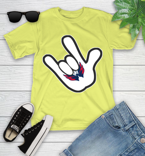 Washington Capitals NHL Hockey Mickey Rock Hand Disney Youth T-Shirt 8
