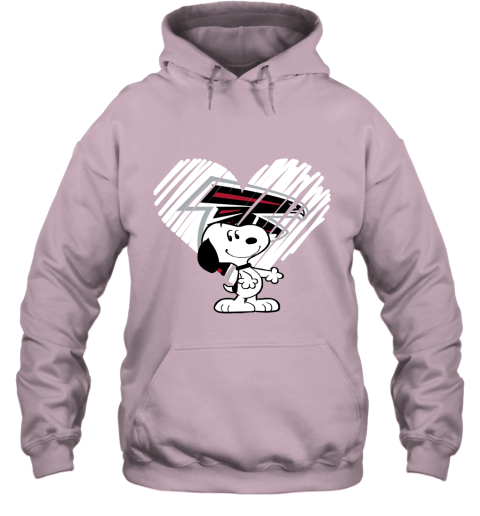 jwvk a happy christmas with atlanta falcons snoopy hoodie 23 front light pink