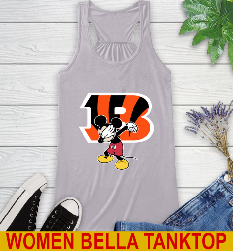 Cincinnati Bengals NFL Football Dabbing Mickey Disney Sports Racerback Tank 5