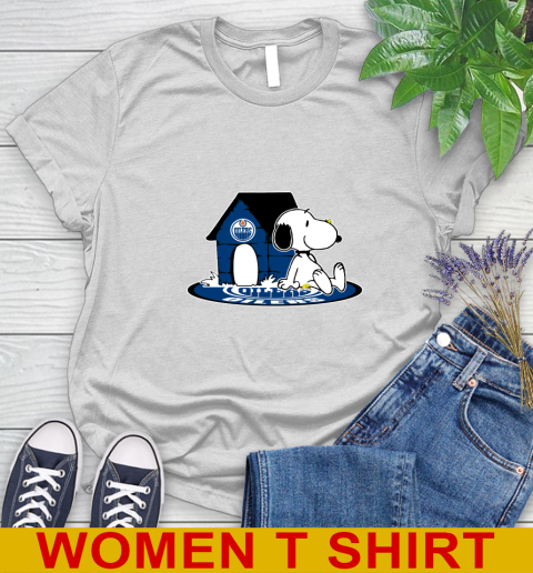 NHL Hockey Edmonton Oilers Snoopy The Peanuts Movie Shirt Women's T-Shirt