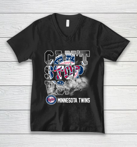 MLB Minnesota Twins Baseball Can't Stop Vs Twins V-Neck T-Shirt