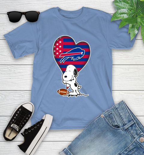 Buffalo Bills NFL Football The Peanuts Movie Adorable Snoopy Youth T-Shirt 11