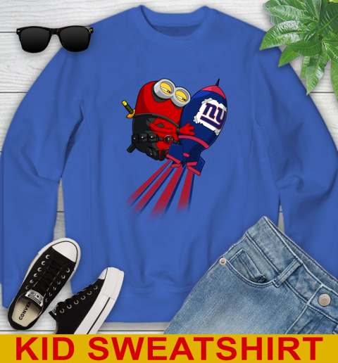 NFL Football New York Giants Deadpool Minion Marvel Shirt Youth Sweatshirt 6