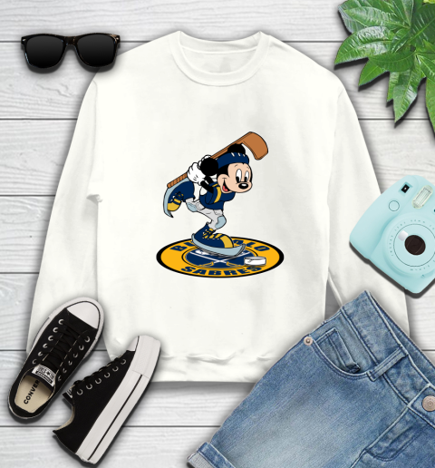 NHL Hockey Buffalo Sabres Cheerful Mickey Disney Shirt Sweatshirt 2