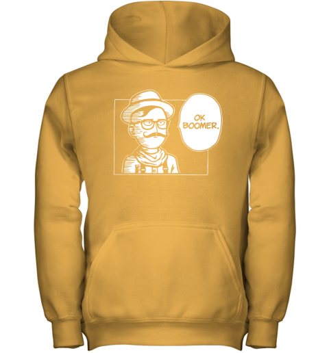 mquf one punch man saitama ok boomer shirts youth hoodie 43 front gold