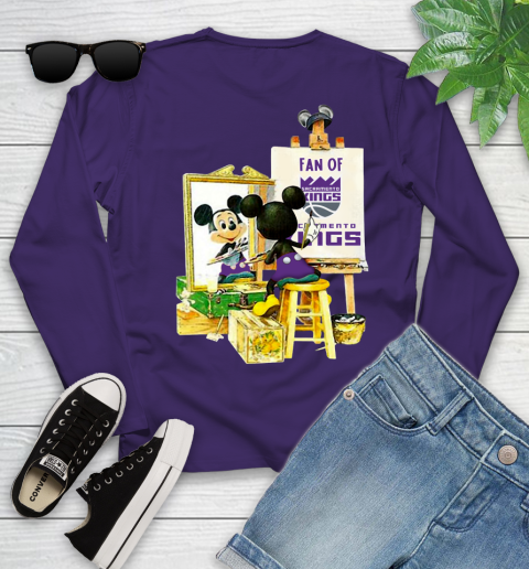 NBA Basketball Sacramento Kings Mickey Drawing Shirt 116