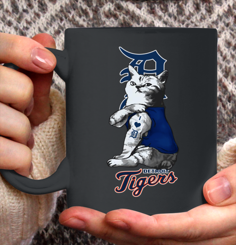 MLB Baseball My Cat Loves Detroit Tigers Ceramic Mug 11oz