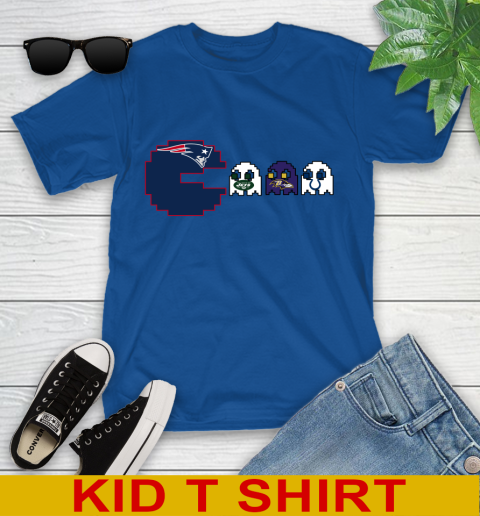 New England Patriots NFL Football Pac Man Champion Youth T-Shirt 9