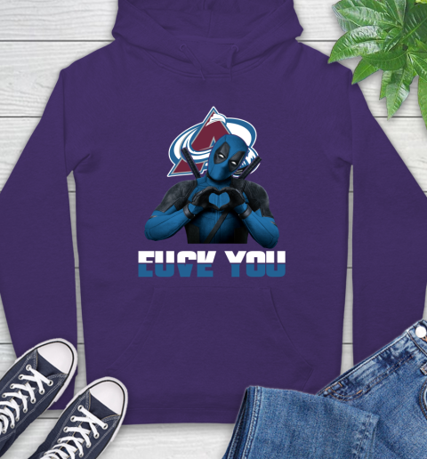 NHL Colorado Avalanche Deadpool Love You Fuck You Hockey Sports Hoodie 5
