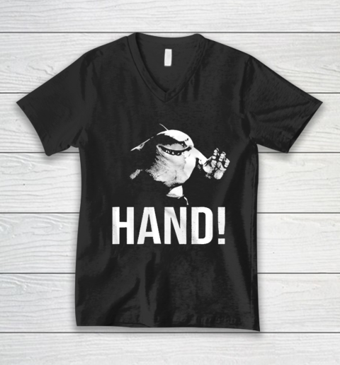 King Shark Hand The Suicide Squad Nom Nom Funny V-Neck T-Shirt