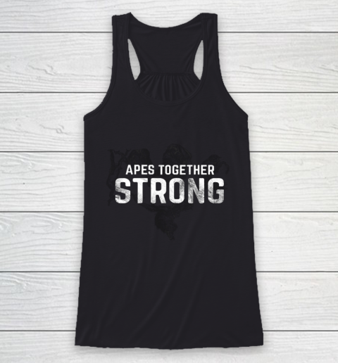 Apes Together Strong War Graphic Racerback Tank