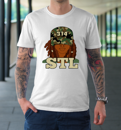 314 STL _ St. Louis Black Woman Locs T-Shirt