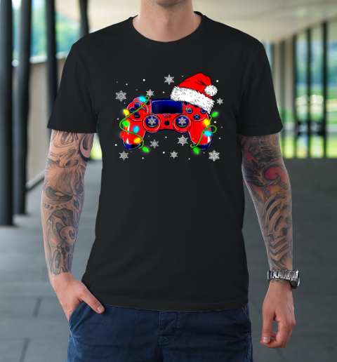 Video Game Controller Christmas Santa Hat Gamer T-Shirt