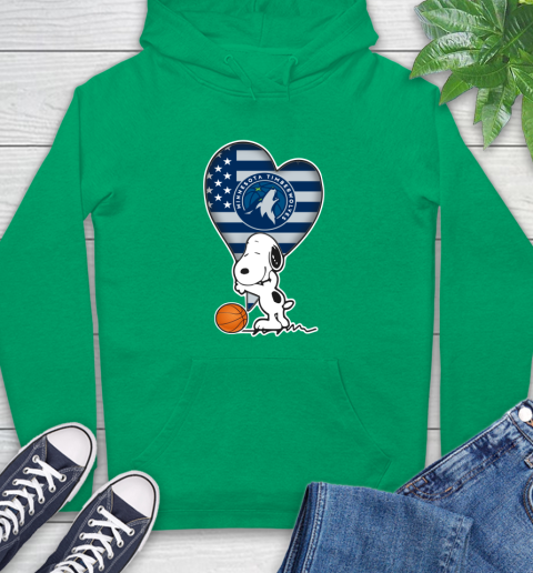 Minnesota Timberwolves NBA Basketball The Peanuts Movie Adorable Snoopy Hoodie 8