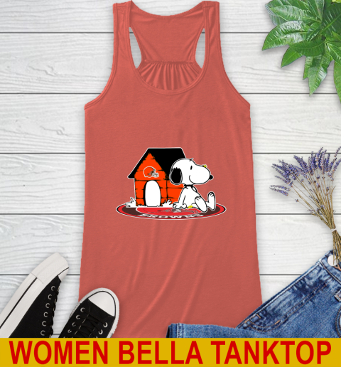 NFL Football Cleveland Browns Snoopy The Peanuts Movie Shirt Racerback Tank 4