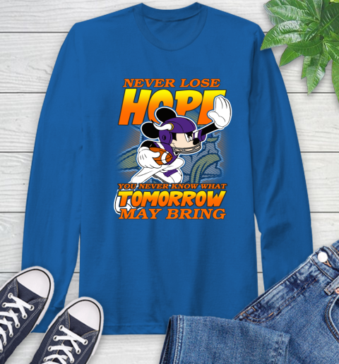 Minnesota Vikings NFL Football Mickey Disney Never Lose Hope Long Sleeve T-Shirt 10