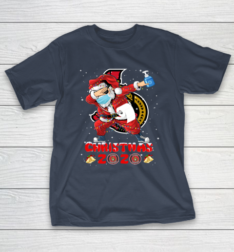 Ottawa Senators Funny Santa Claus Dabbing Christmas 2020 NHL T-Shirt 3