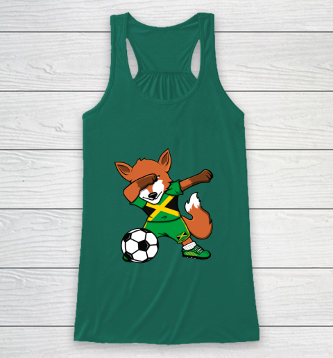 Dabbing Fox Jamaica Soccer Fans Jersey Jamaican Football Fan Racerback Tank 6