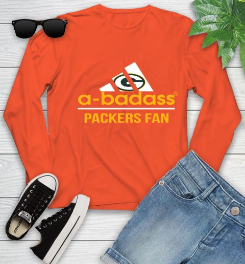 NFL A Badass Green Bay Packers Fan Adidas Football Sports Youth Long Sleeve 3