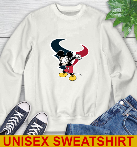 Houston Texans NFL Football Dabbing Mickey Disney Sports Sweatshirt