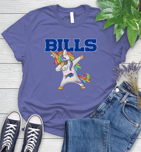 Buffalo Bills NFL Football Funny Unicorn Dabbing Sports Women's T-Shirt 11