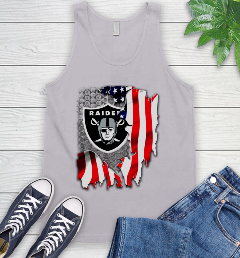 Oakland Raiders NFL Football American Flag Tank Top 3