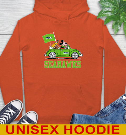NFL Football Seattle Seahawks Pluto Mickey Driving Disney Shirt Hoodie 5
