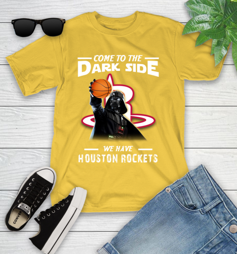 NBA Come To The Dark Side We Have Houston Rockets Star Wars Darth Vader Basketball Youth T-Shirt 10