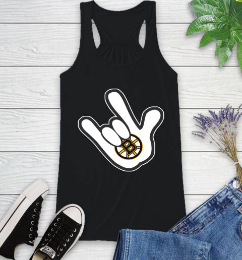 Boston Bruins NHL Hockey Mickey Rock Hand Disney Racerback Tank 2